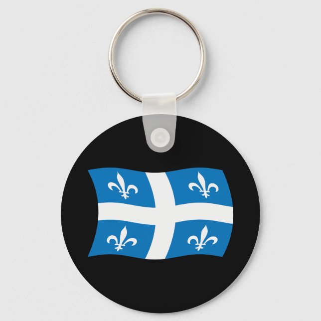 Porte-clés du drapeau du Québec (Recto)