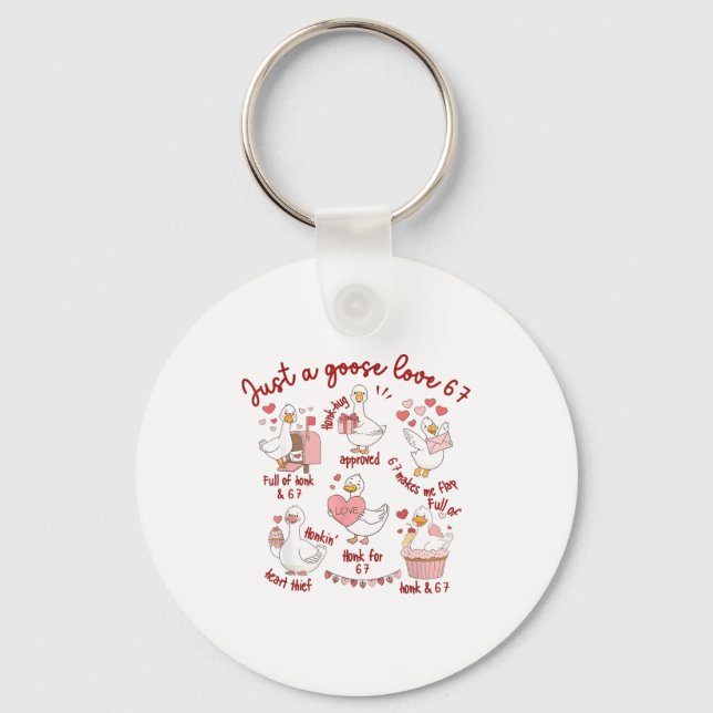 Porte-clés Duck Love 67 Goose Valentine Lover Funny Valentine (Recto)