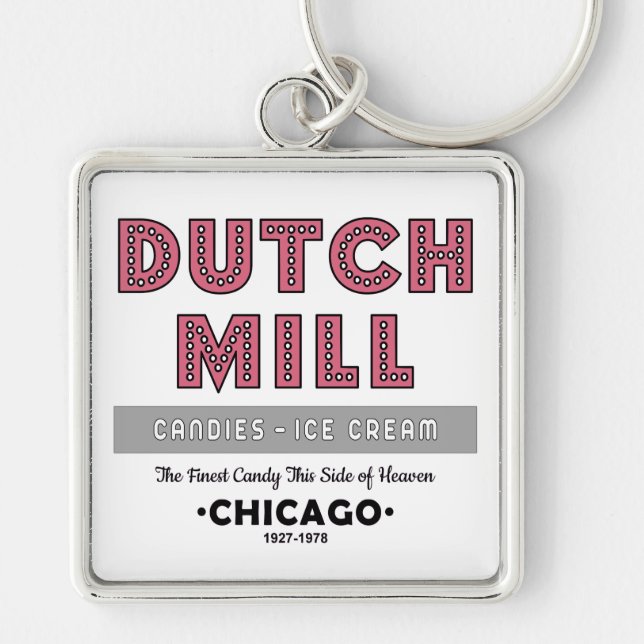 Porte-clés Dutch Mill Candy Company, Chicago, IL (Devant)