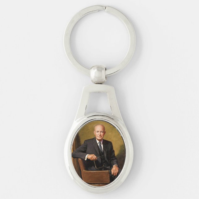 Porte-clés Dwight Eisenhower Président Portrait de la Maison  (Devant)