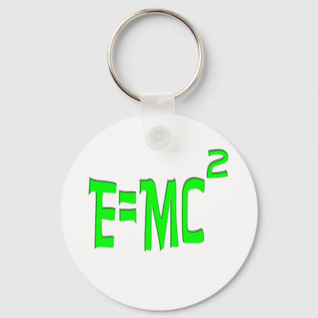 Porte-clés E=MC2 (vert) (Recto)
