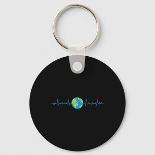 Porte-clés Earth Heartbeat Funny Earth’s Day Save Our Planet