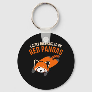 Porte-clés Easily Distracted By Red Pandas Animal Panda Lover