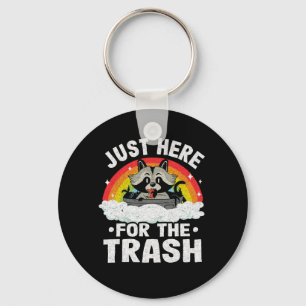 Porte-clés Eat Trash Racoon Retro Rainbow Vintage Raccoon