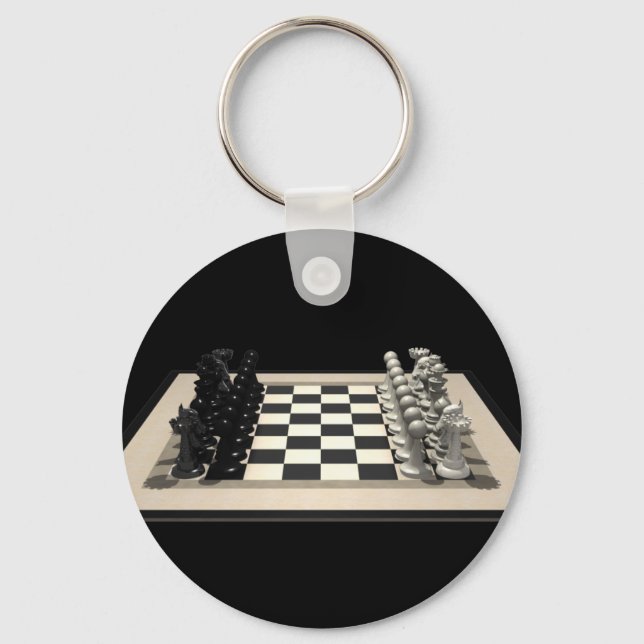 Porte-clés Echecboard avec pièces d'échecs : Porte - clé (Recto)