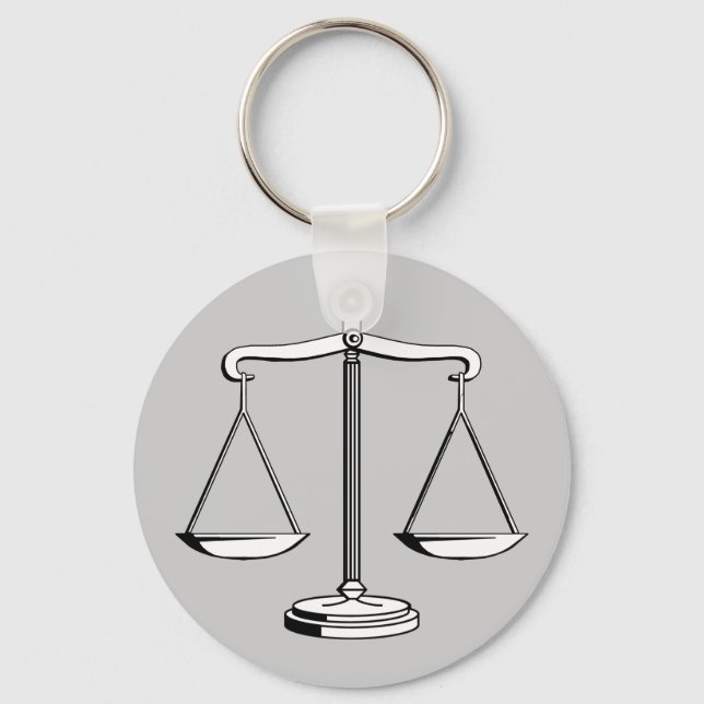 Porte-clés Échelles de justice | Droit (Recto)