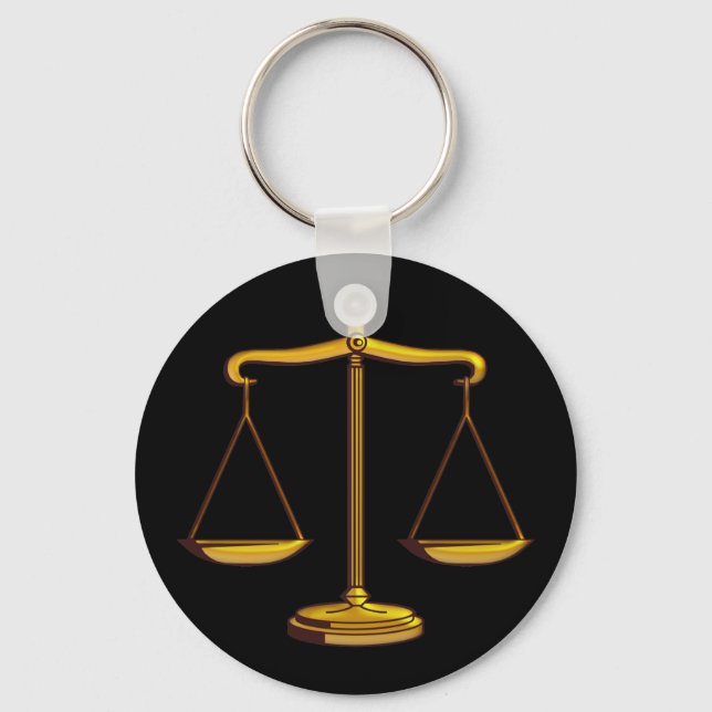 Porte-clés Échelles de justice | Droit (Recto)