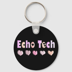 Porte-clés Echo Tech PINK HEARTS Cadeaux Design