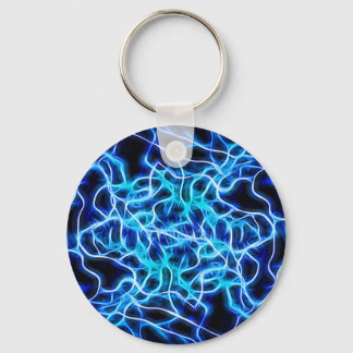 Porte-clés Éclair électrique néon bleu Tesla Coil