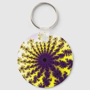 Porte-clés Éclatement jaune et violet