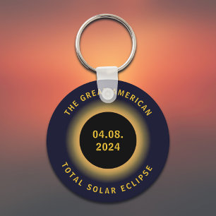 Porte-clés Éclipse solaire totale des États-Unis 8 avril, 202
