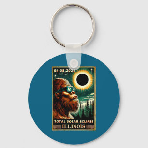Porte-clés Éclipse solaire totale Illinois Bigfoot