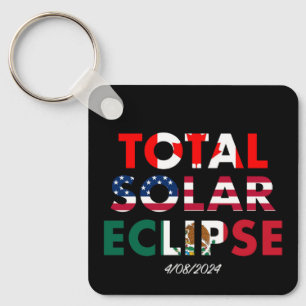 Porte-clés Éclipse solaire totale personnalisable