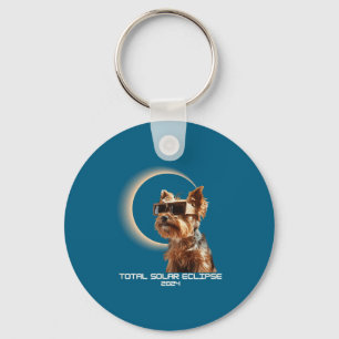 Porte-clés Éclipse solaire totale Yorkshire Terrier
