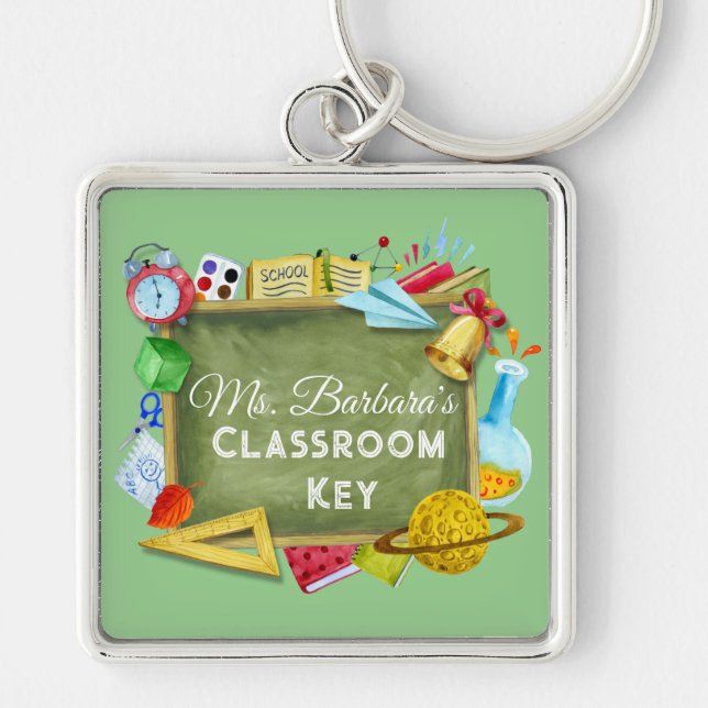 Porte-clés École d'enseignants personnalisée (Devant)