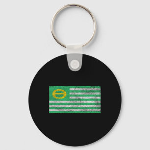 Porte-clés Écologie Drapeau Jour des terres environnemental 1