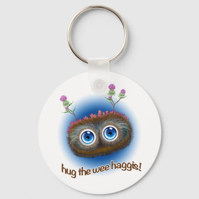 Porte-clés Ecosse 'Hoots Toots Haggis' (Recto)
