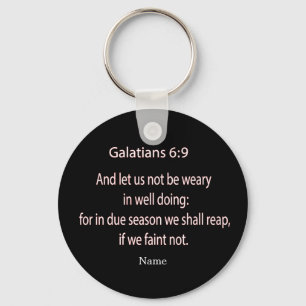 Porte-clés Écriture biblique Galates 6:9