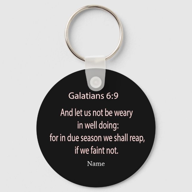 Porte-clés Écriture biblique Galates 6:9 (Recto)