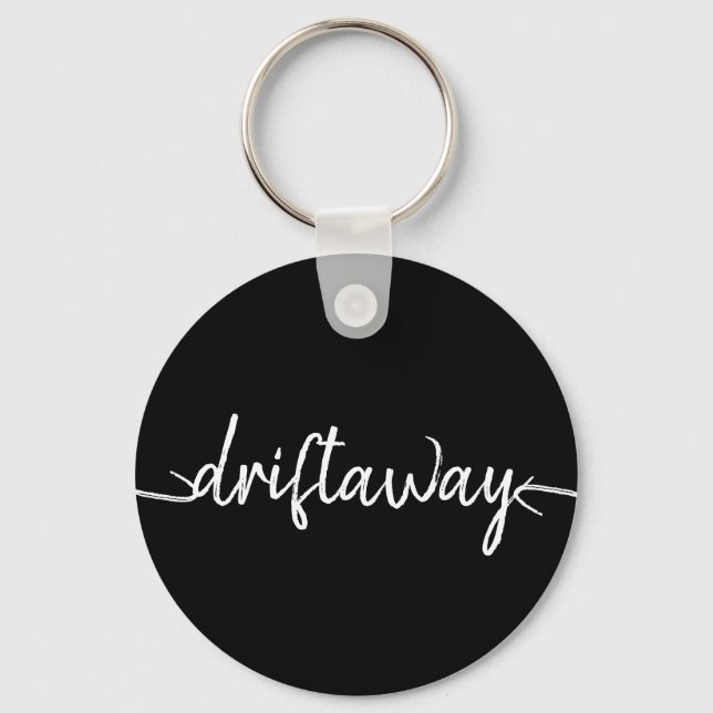 Porte-clés écriture du script nautique DRIFT AWAY | (Recto)