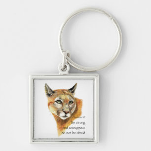 Porte-clés Écriture Motivationnelle Joshua Cougar Art animal