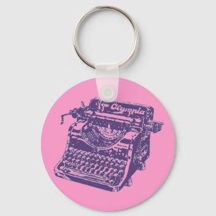 Porte-clés Écrivain violet Vintage