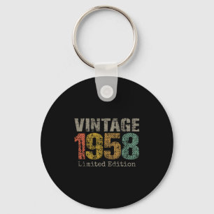 Porte-clés Édition limitée vintage 1958 Cadeaux 67e anniversa