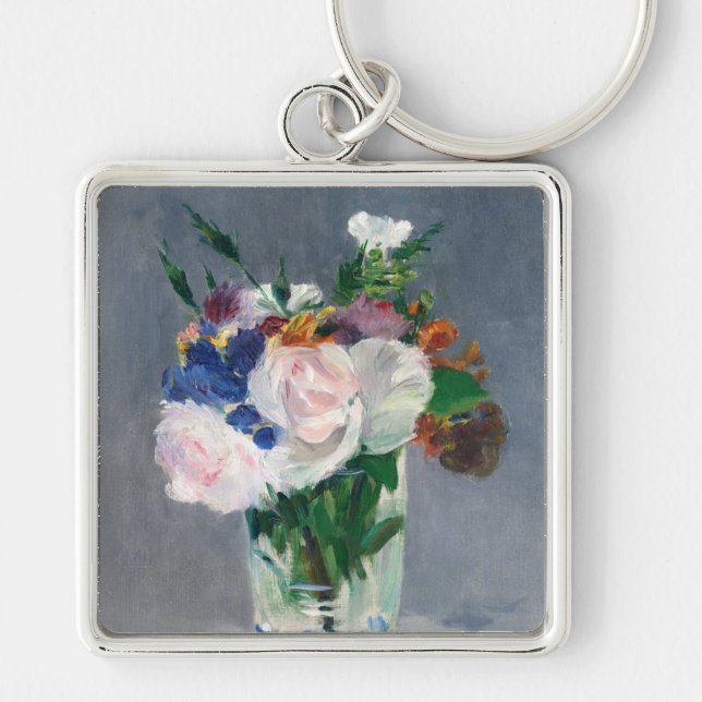 Porte-clés Edouard Manet - Fleurs dans un Vase de Cristal (Devant)