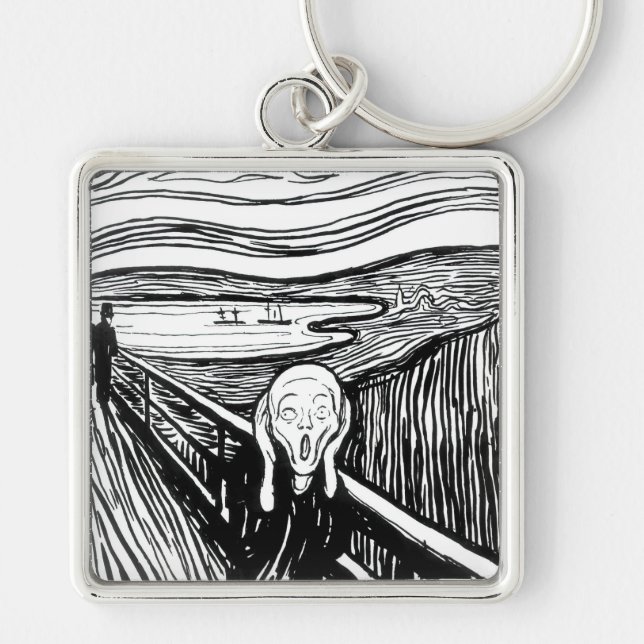 Porte-clés Edvard Munch - La lithographie de cri (Devant)