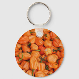 Porte-clés Effet de peinture à l'huile de piments Madame Jean