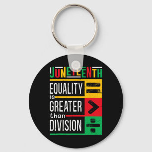 Porte-clés Égalité sur Division Juneteenth Afro Fierté Pour M