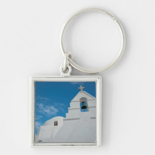 Porte-clés Église typique blanchie à la chaux