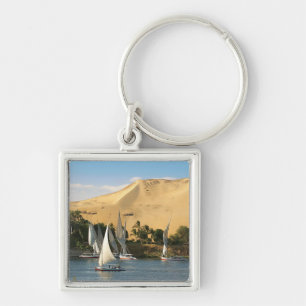 Porte-clés Égypte, Assouan, Nil, voiliers felouques, 2
