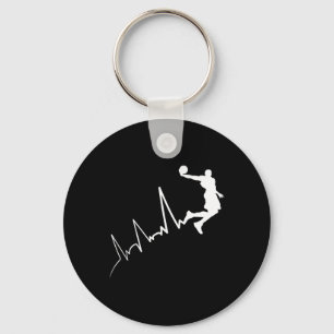 Porte-clés EKG fréquence du joueur de basketball heartbeat du