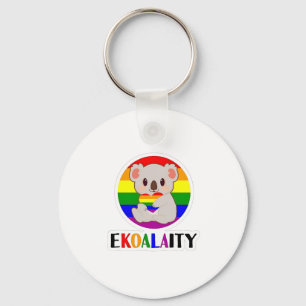 Porte-clés Ekoalaty Equality Gay Koala Bear Funny LGBT Rainbo