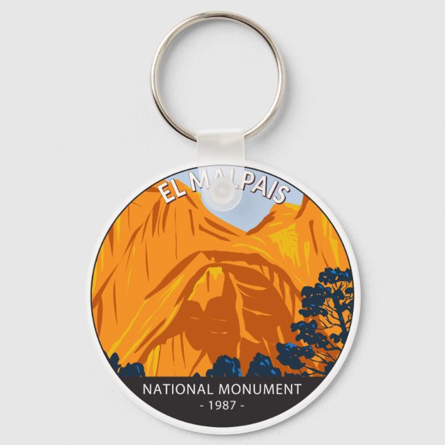 Porte-clés El Malpais Monument National Nouveau Mexique Vinta (Recto)
