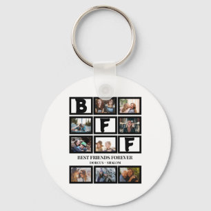 Porte-clés Élégant BFF Meilleurs amis Forever 9 Collage photo
