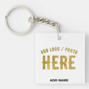 PORTE-CLÉS ÉLÉGANT BLANC PERSONNALISABLE MODERNE MARQUE VÉRIF