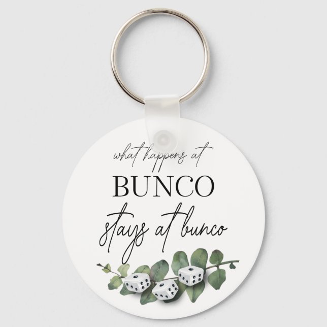 Porte-clés Elégant Eucalyptus Bunco Floral (Recto)