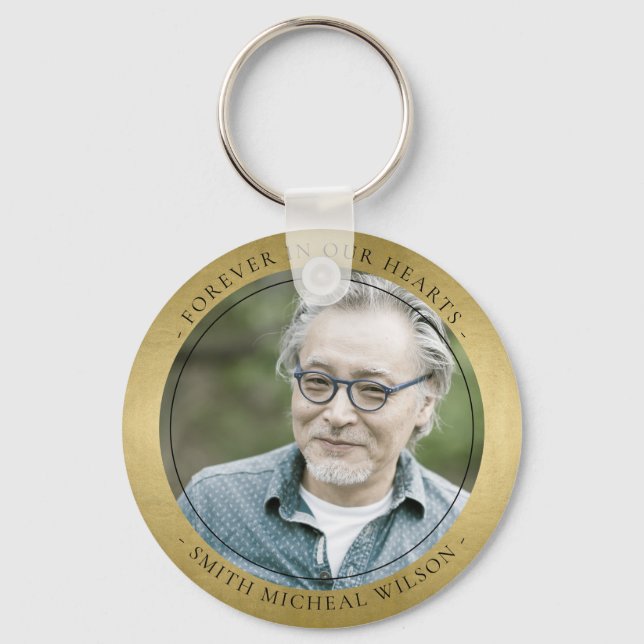 PORTE-CLÉS ÉLÉGANT GOLD FOIL SYMPATHIE MEMORIAL PHOTO MAGNET (Recto)