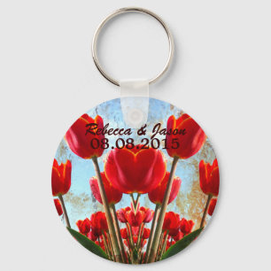 Porte-clés élégant mariage campagnard vintage enregistrer la