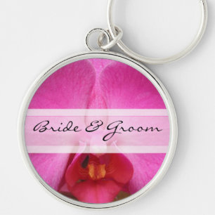 Porte-clés Élégant Porte - clé Mariage d'orchidée rose