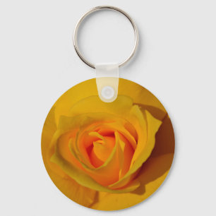 Porte-clés Élégante fleur florale Rose jaune