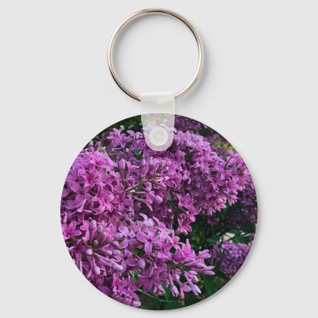Porte-clés Élégante floraison de magenta violet profond fleur (Recto)