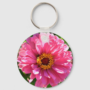 Porte-clés Elégante marguerite rose rose rétro
