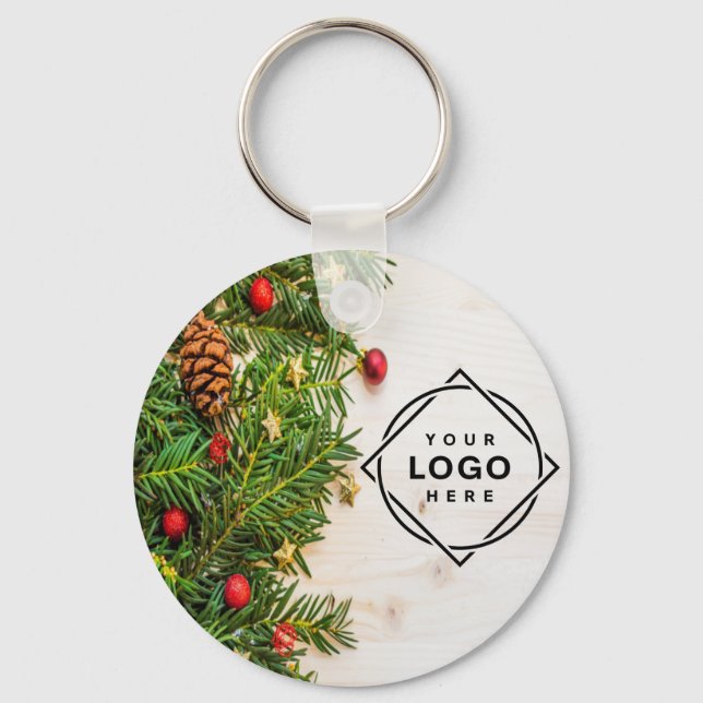 Porte-clés élégante photo personnalisée de noël (Recto)
