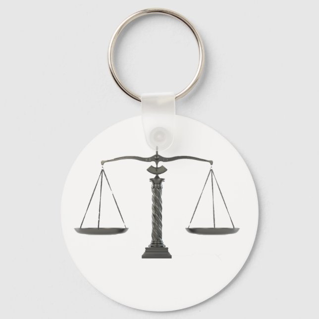 Porte-clés Élégantes échelles de justice (Recto)