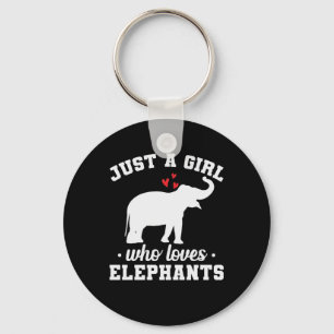Porte-clés Éléphant avec coeur Will a Girl who loves elepha