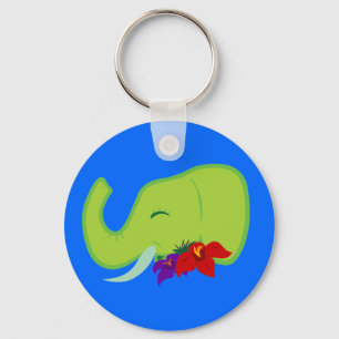 Porte-clés Eléphant vert