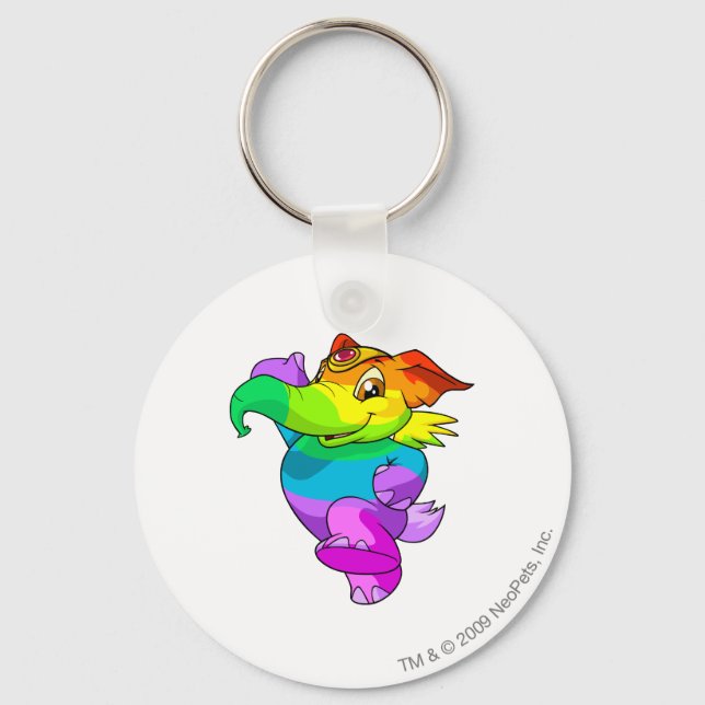 Porte-clés Elephante arc-en-ciel (Recto)